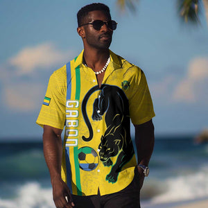 Custom Gabon Football Hawaiian Shirt Go Champions - Yellow Ver