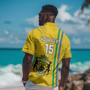 Custom Gabon Football Hawaiian Shirt Go Champions - Yellow Ver