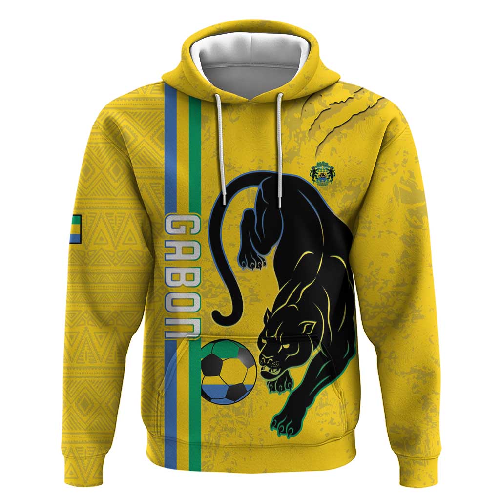 Custom Gabon Football Hoodie Go Champions - Yellow Ver