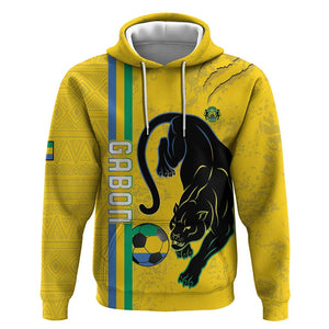 Custom Gabon Football Hoodie Go Champions - Yellow Ver