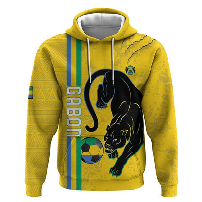 Custom Gabon Football Hoodie Go Champions - Yellow Ver