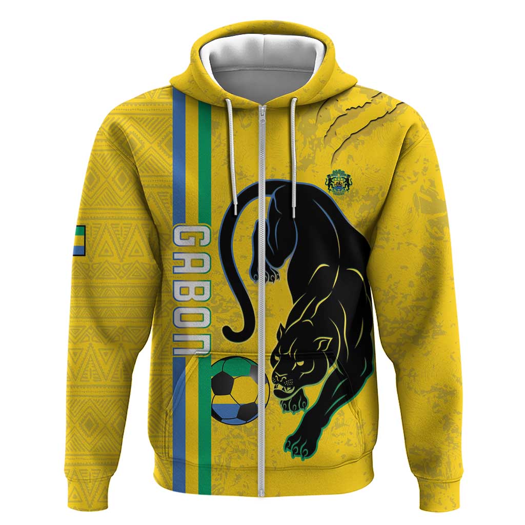 Custom Gabon Football Hoodie Go Champions - Yellow Ver