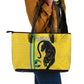 Custom Gabon Football Leather Tote Bag Go Champions - Yellow Ver