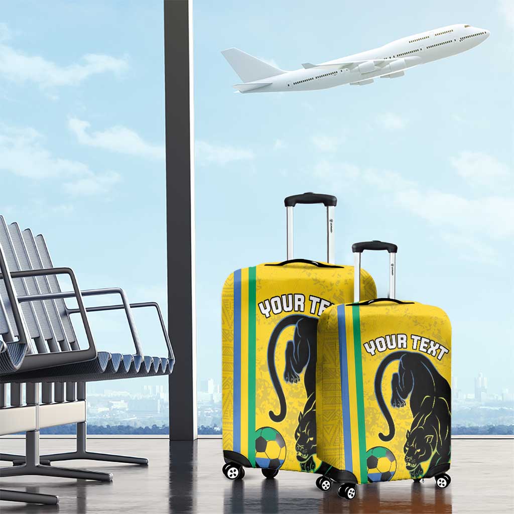 Custom Gabon Football Luggage Cover Go Champions - Yellow Ver
