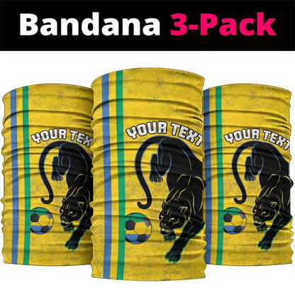 Custom Gabon Football Neck Gaiter Go Champions - Yellow Ver LT15