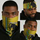 Custom Gabon Football Neck Gaiter Go Champions - Yellow Ver LT15