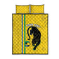Custom Gabon Football Quilt Bed Set Go Champions - Yellow Ver