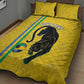 Custom Gabon Football Quilt Bed Set Go Champions - Yellow Ver