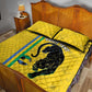 Custom Gabon Football Quilt Bed Set Go Champions - Yellow Ver