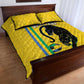 Custom Gabon Football Quilt Bed Set Go Champions - Yellow Ver