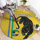Custom Gabon Football Round Carpet Go Champions - Yellow Ver