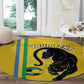 Custom Gabon Football Round Carpet Go Champions - Yellow Ver