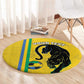 Custom Gabon Football Round Carpet Go Champions - Yellow Ver