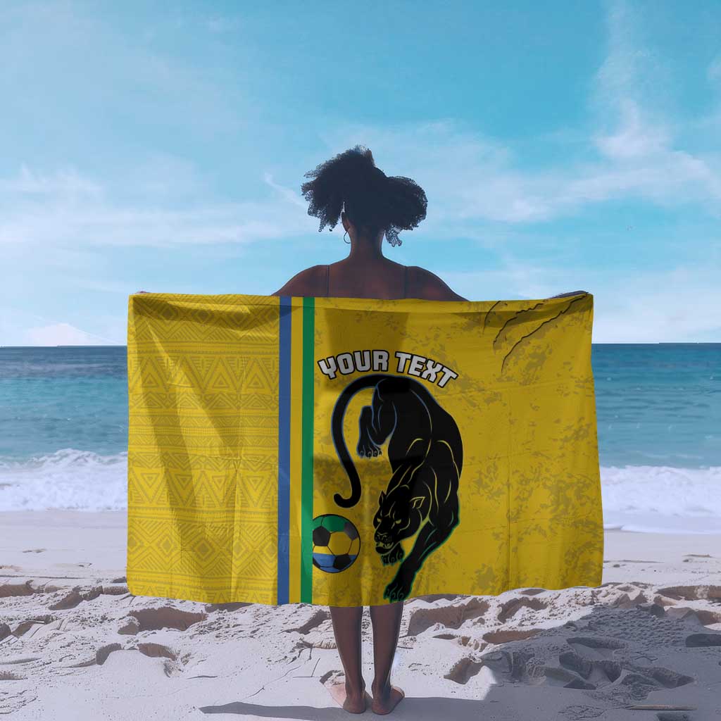 Custom Gabon Football Sarong Go Champions - Yellow Ver