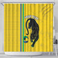 Custom Gabon Football Shower Curtain Go Champions - Yellow Ver