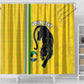 Custom Gabon Football Shower Curtain Go Champions - Yellow Ver