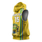 Custom Gabon Football Sleeveless Hoodie Go Champions - Yellow Ver - African Pride