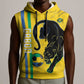 Custom Gabon Football Sleeveless Hoodie Go Champions - Yellow Ver - African Pride