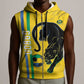 Custom Gabon Football Sleeveless Zip Hoodie Go Champions - Yellow Ver - African Pride