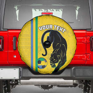 Custom Gabon Football Spare Tire Cover Go Champions - Yellow Ver