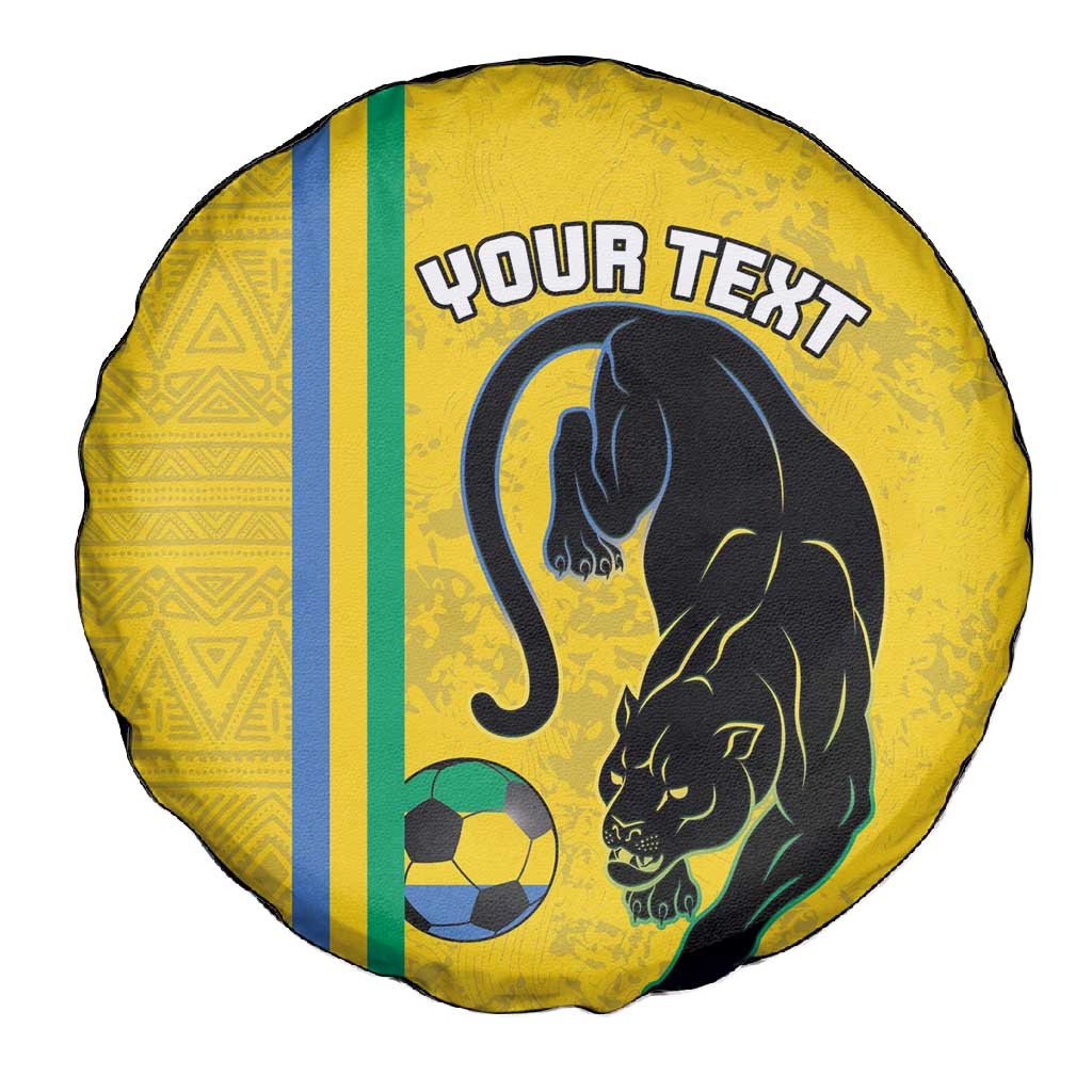 Custom Gabon Football Spare Tire Cover Go Champions - Yellow Ver