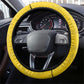 Gabon Football Steering Wheel Cover Go Champions - Yellow Ver