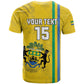 Custom Gabon Football T shirt Go Champions - Yellow Ver