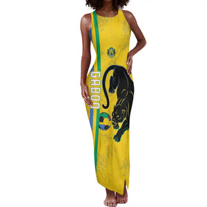 Custom Gabon Football Tank Maxi Dress Go Champions - Yellow Ver