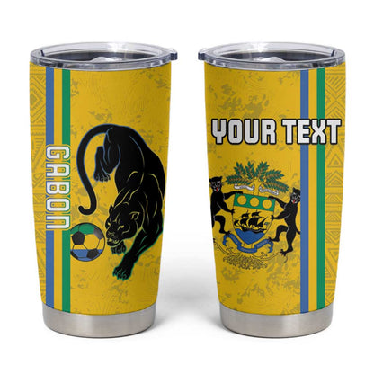 Custom Gabon Football Tumbler Cup Go Champions - Yellow Ver