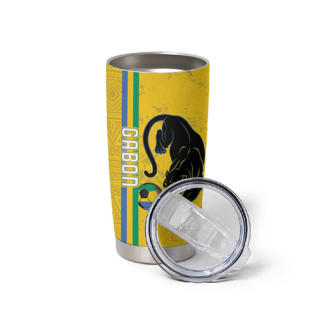 Custom Gabon Football Tumbler Cup Go Champions - Yellow Ver
