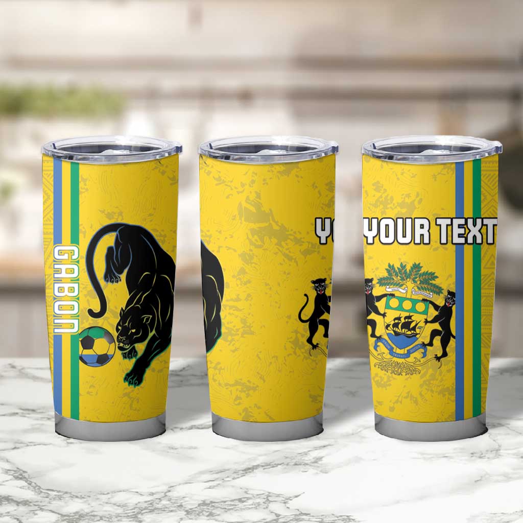 Custom Gabon Football Tumbler Cup Go Champions - Yellow Ver
