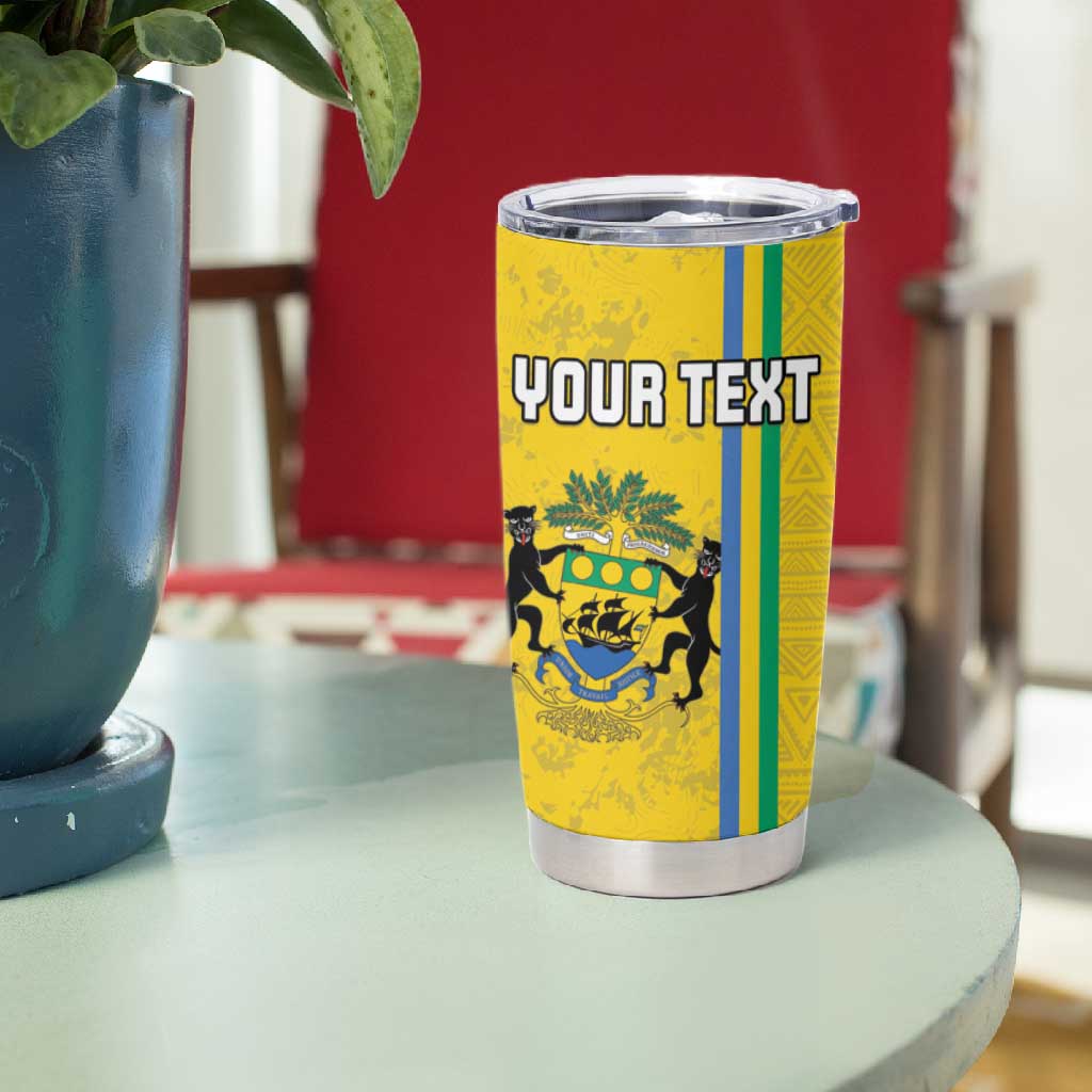 Custom Gabon Football Tumbler Cup Go Champions - Yellow Ver