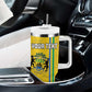 Custom Gabon Football Tumbler With Handle Go Champions - Yellow Ver