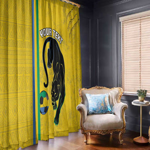 Custom Gabon Football Window Curtain Go Champions - Yellow Ver