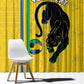 Custom Gabon Football Window Curtain Go Champions - Yellow Ver