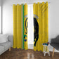 Custom Gabon Football Window Curtain Go Champions - Yellow Ver