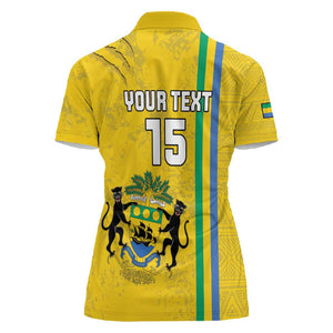 Custom Gabon Football Women Polo Shirt Go Champions - Yellow Ver