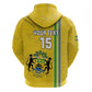 Custom Gabon Football Zip Hoodie Go Champions - Yellow Ver