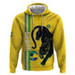Custom Gabon Football Zip Hoodie Go Champions - Yellow Ver