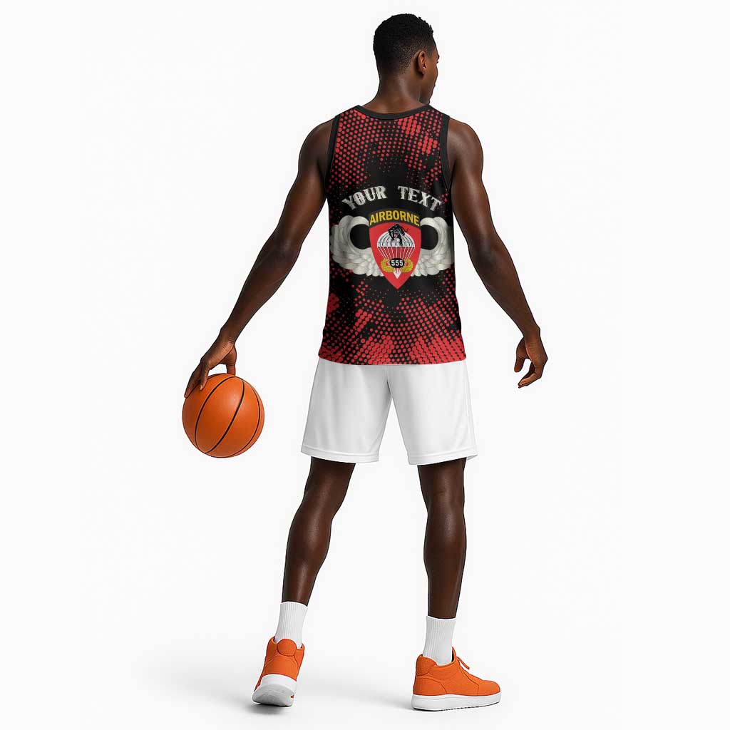 Personalized 555th Parachute Infantry Basketball Jersey Triple Nickles Airborne Veteran Tribute