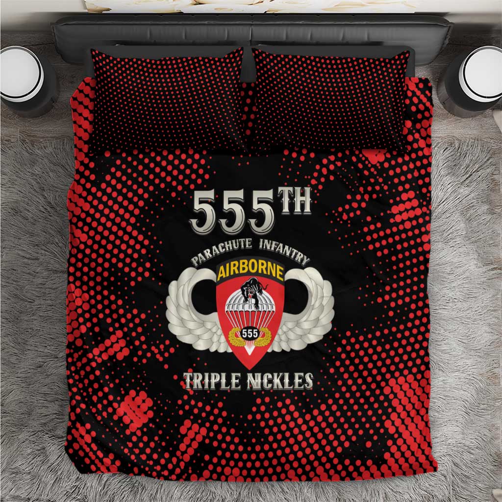 555th Parachute Infantry Bedding Set Triple Nickles Airborne Veteran Tribute