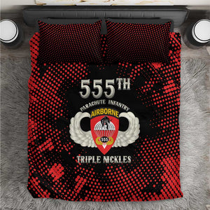 555th Parachute Infantry Bedding Set Triple Nickles Airborne Veteran Tribute