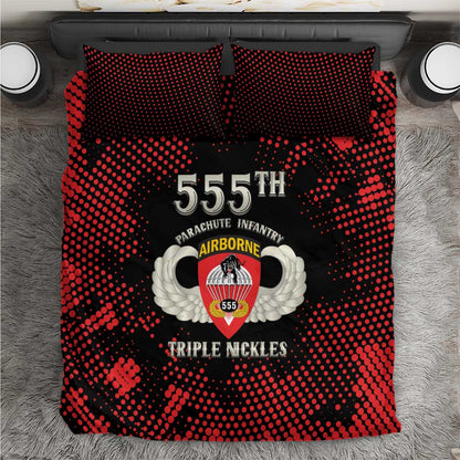 555th Parachute Infantry Bedding Set Triple Nickles Airborne Veteran Tribute