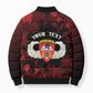 Personalized 555th Parachute Infantry Bomber Puffer Jacket Triple Nickles Airborne Veteran Tribute