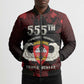 Personalized 555th Parachute Infantry Bomber Puffer Jacket Triple Nickles Airborne Veteran Tribute