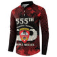 Personalized 555th Parachute Infantry Button Sweatshirt Triple Nickles Airborne Veteran Tribute