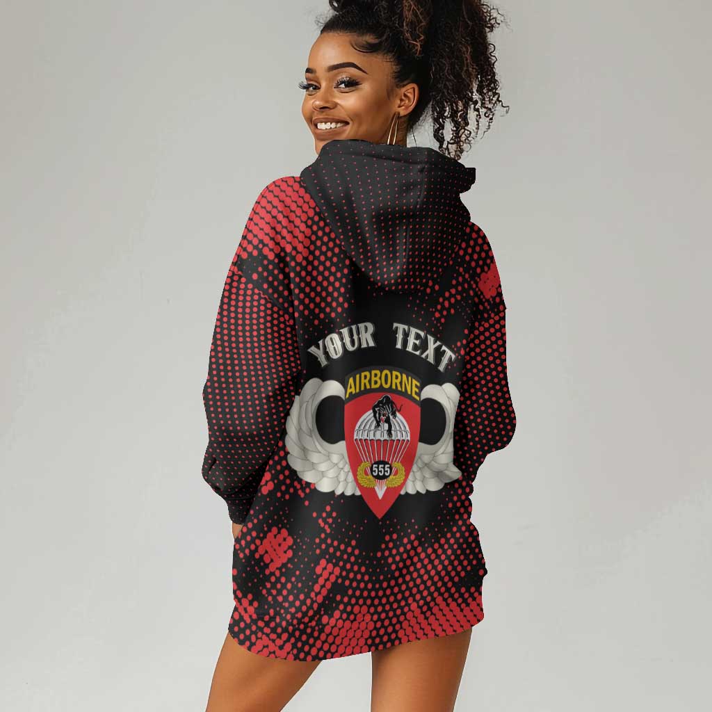 Personalized 555th Parachute Infantry Hoodie Dress Triple Nickles Airborne Veteran Tribute