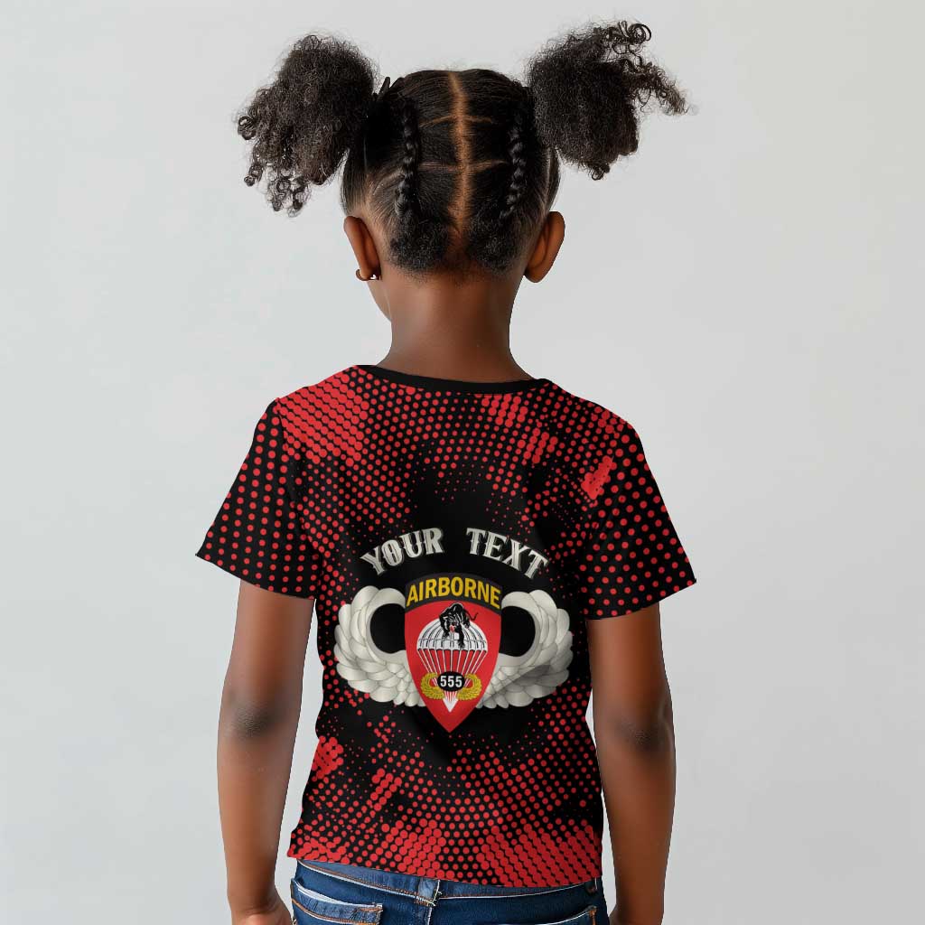 Personalized 555th Parachute Infantry Kid T shirt Triple Nickles Airborne Veteran Tribute