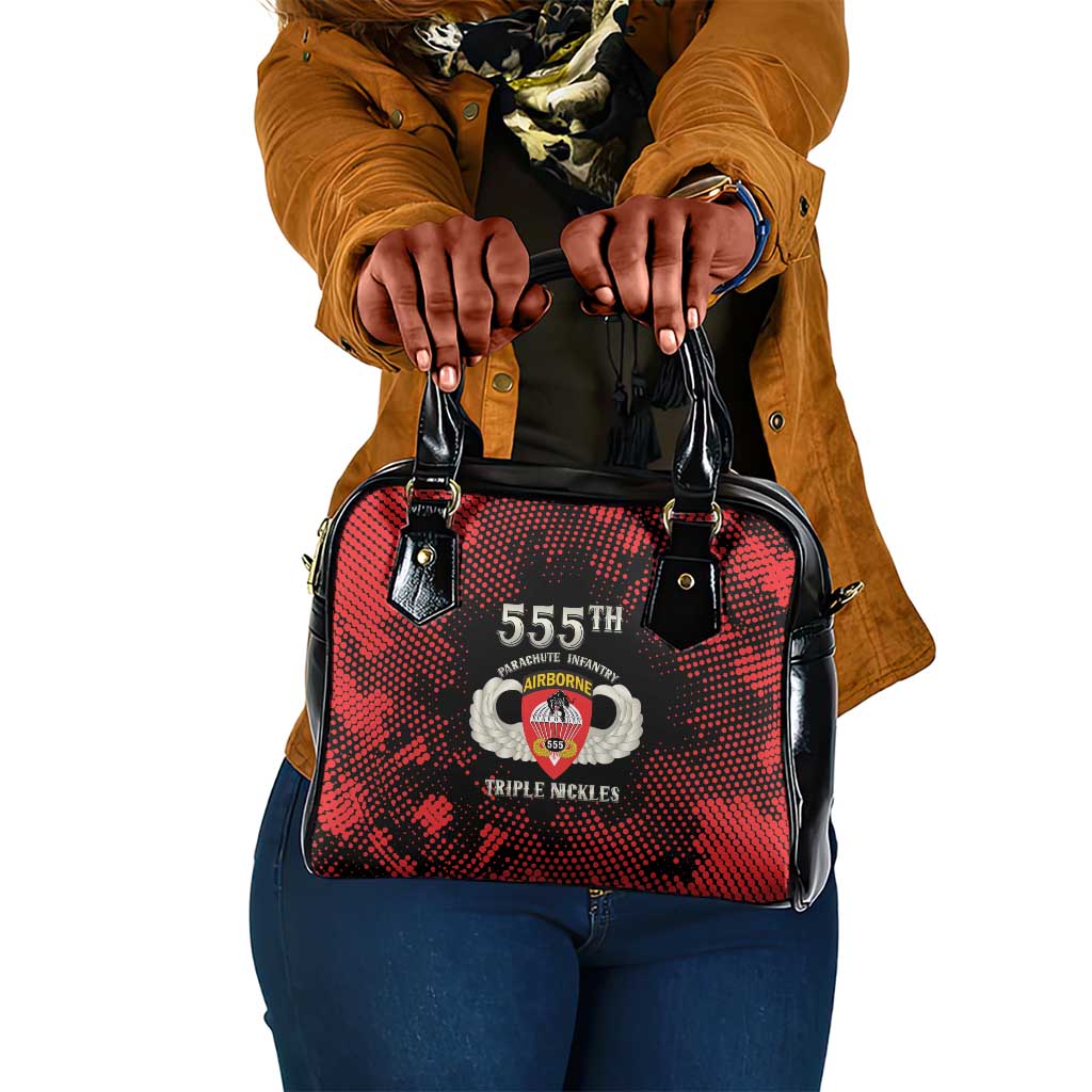 555th Parachute Infantry Shoulder Handbag Triple Nickles Airborne Veteran Tribute
