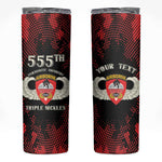 Personalized 555th Parachute Infantry Skinny Tumbler Triple Nickles Airborne Veteran Tribute